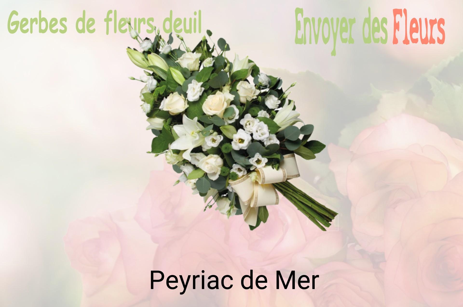 Gerbe de fleurs de deuil livrée à Peyriac-de-Mer